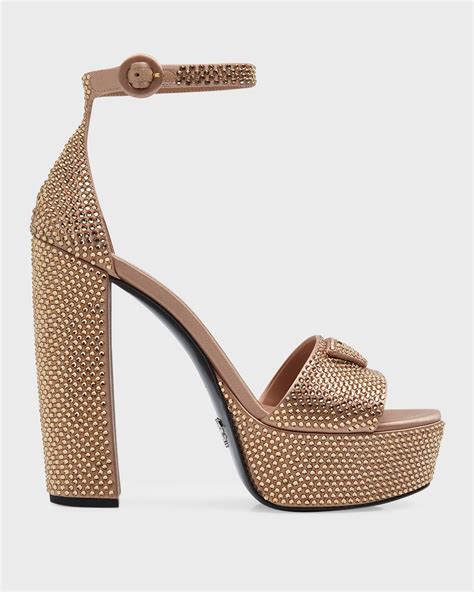 prada yellow gladiator sandals|Prada ankle strap platform sandals.